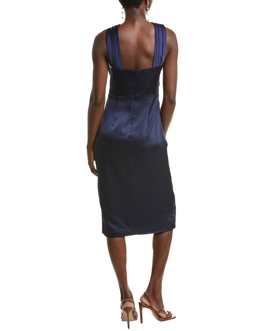 Theia Tierra Draped Satin Dress