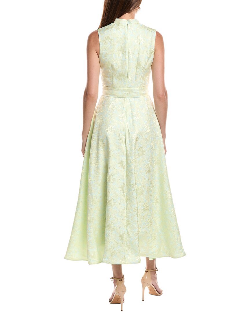 Rene Ruiz Rene Ruiz Mandarin Collar Jacquard Flare Hem Maxi Dress