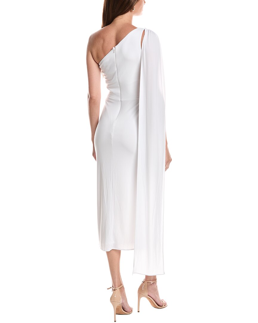 Rene Ruiz Rene Ruiz One-Shoulder Draped Shawl Collar Gown