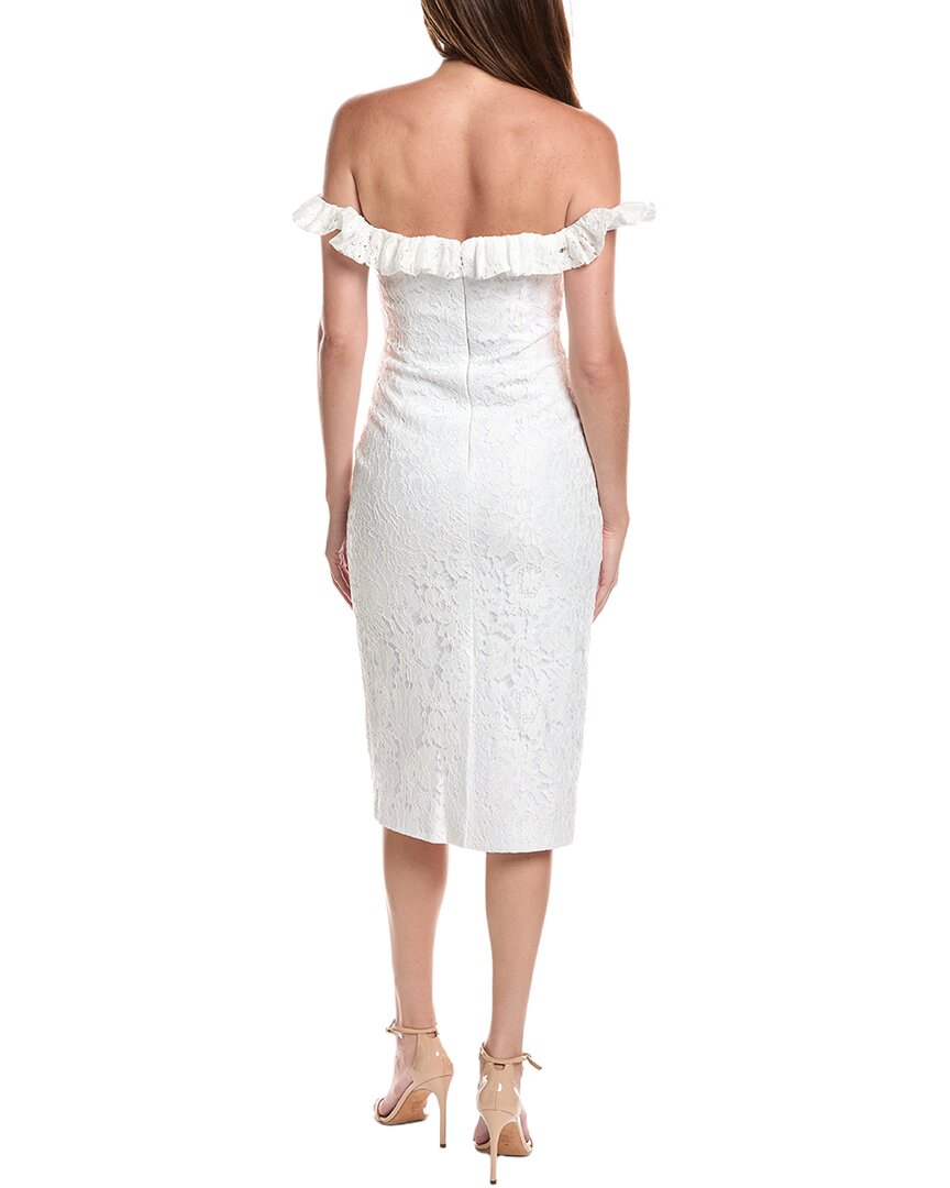 Rene Ruiz Rene Ruiz Off-The-Shoulder Midi Column Gown