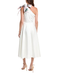 Rene Ruiz Rene Ruiz One Shoulder Faille Crepe A-Line Dress