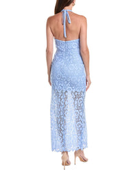 Rene Ruiz Rene Ruiz Lace Halter Midi Dress