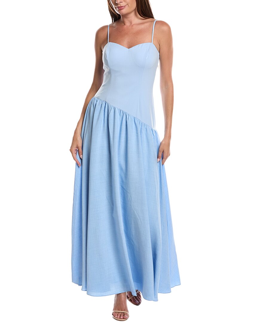 Rene Ruiz Rene Ruiz Sweetheart Colorblock Drop-Waist Maxi Dress