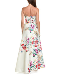 Teri Jon by Rickie Freeman Teri Jon By Rickie Freeman Mikado Floral Print Strapless Full Gown