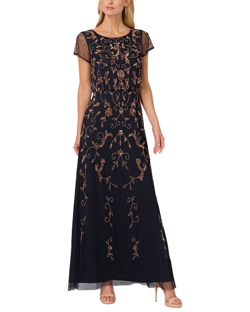 Adrianna Papell Adrianna Papell Beaded Blouson Gown