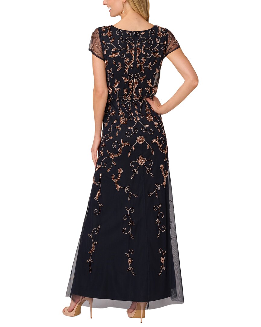 Adrianna Papell Adrianna Papell Beaded Blouson Gown