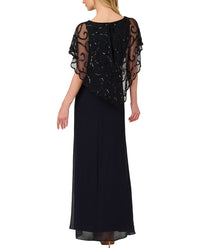 Adrianna Papell Adrianna Papell Beaded Chiffon Long Gown