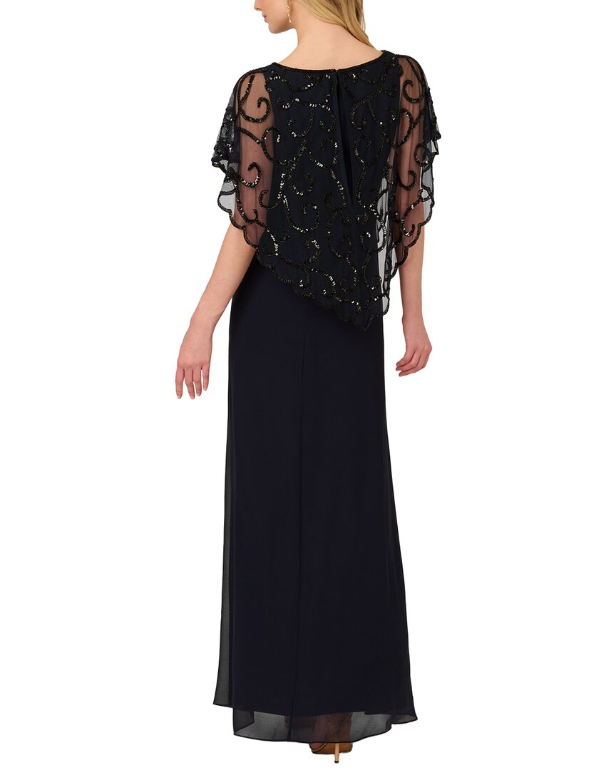 Adrianna Papell Adrianna Papell Beaded Chiffon Long Gown