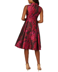 Adrianna Papell Adrianna Papell Sleeveless Printed Jacquard Party Dress
