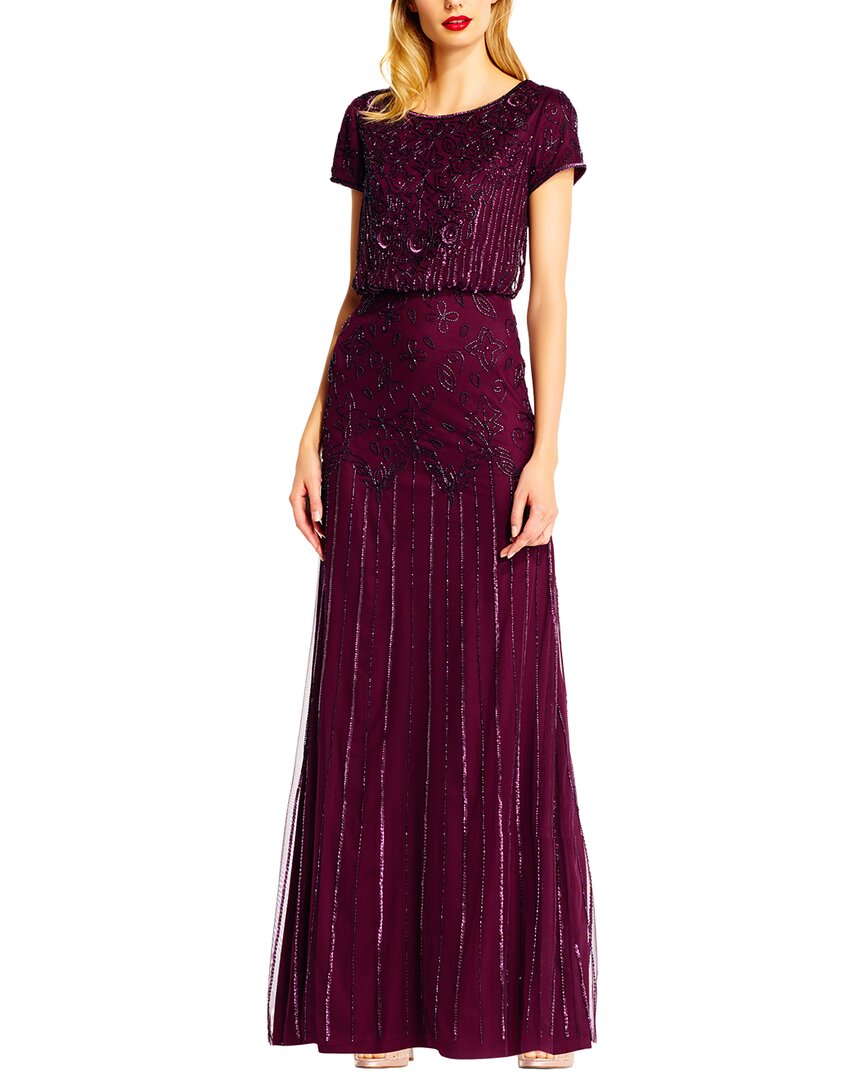 Adrianna Papell Adrianna Papell Beaded Blouson Gown
