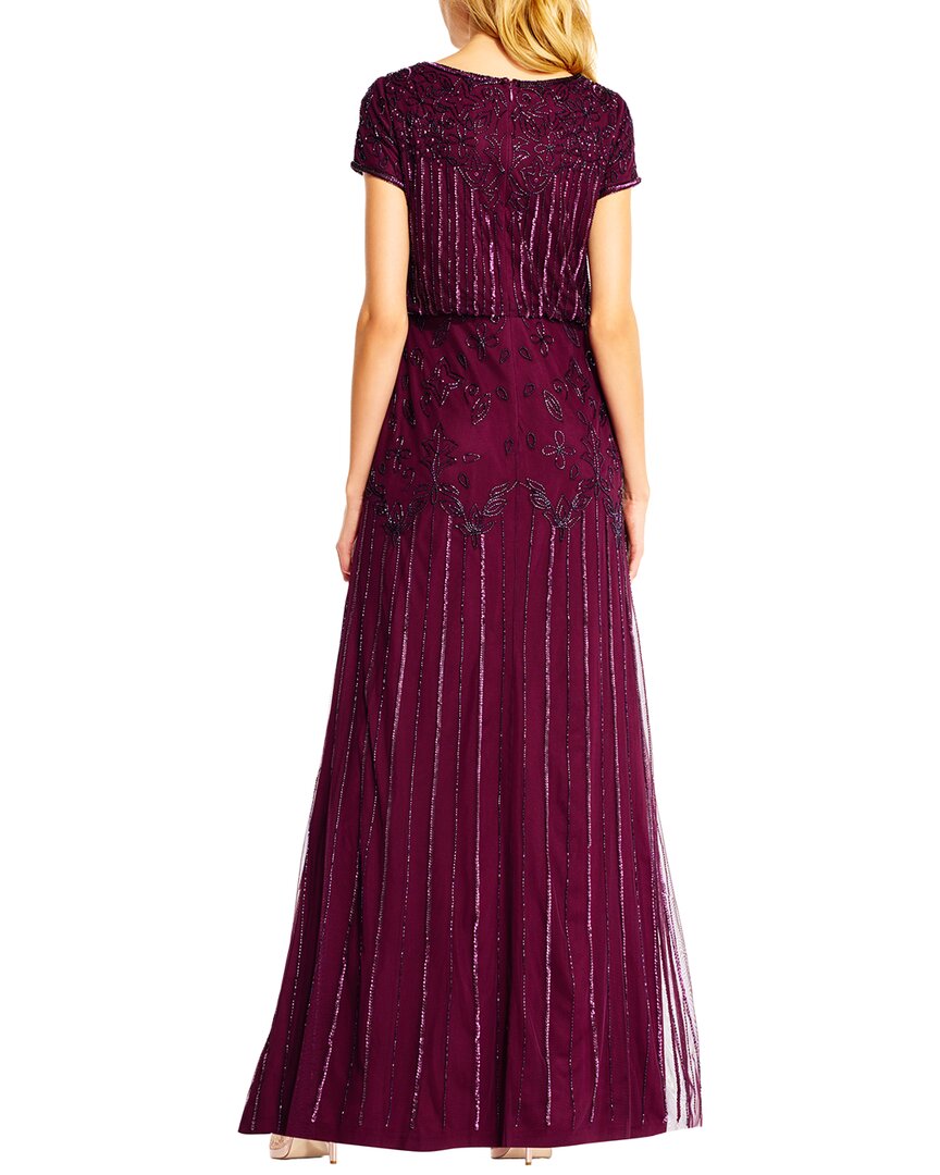 Adrianna Papell Adrianna Papell Beaded Blouson Gown