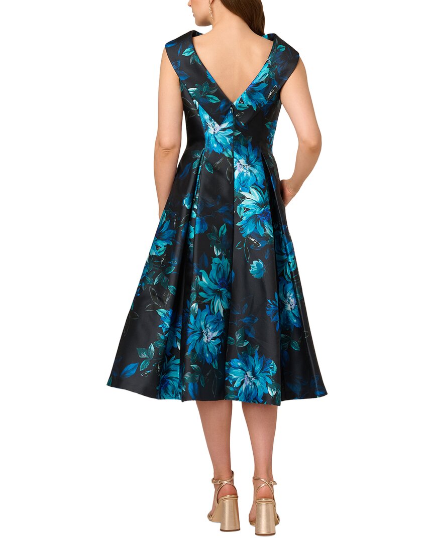 Adrianna Papell Adrianna Papell Printed Jacquard Midi Dress