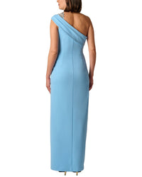 Adrianna Papell Adrianna Papell One Shoulder Stretch Crepe Gown