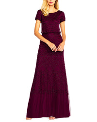 Adrianna Papell Adrianna Papell Beaded Blouson Petite Gown