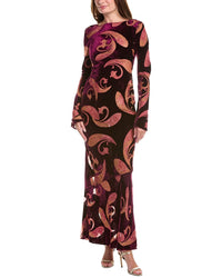 Retrofête Retrofête Iona Velvet Burnout Dress