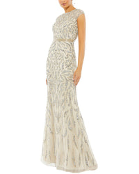 Mac Duggal Mac Duggal Beaded Mesh Gown