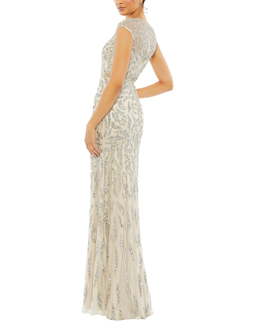 Mac Duggal Mac Duggal Beaded Mesh Gown