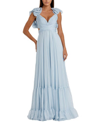 Mac Duggal Mac Duggal Ruffle Tiered Chiffon Gown