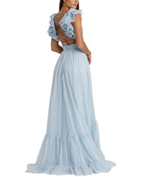 Mac Duggal Mac Duggal Ruffle Tiered Chiffon Gown