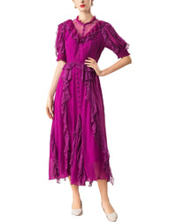 Burryco Short Sleeve Midi Dress
