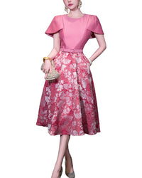 BRC By BURRYCO Brc By Burryco Short Sleeve Printed Midi Dress