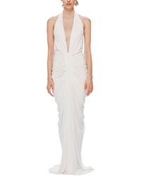 Misha Misha The 'Venus' Gathered Cupro Dress