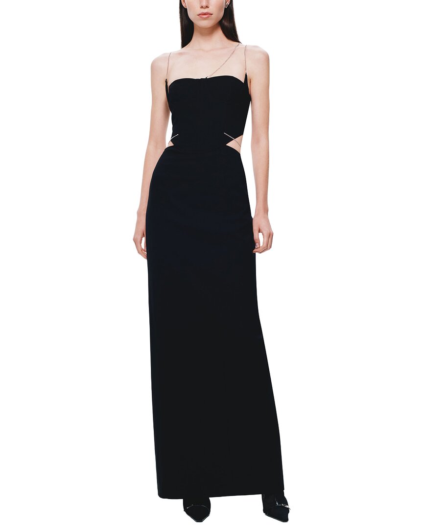 Misha Misha The 'Cyrus' Chain Suiting Wool-Blend Dress