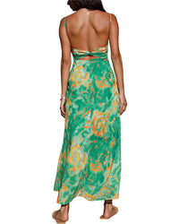TAZGA Tazga Sleeveless Print Midi Dress