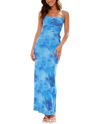 TAZGA Tazga Sleeveless Print Maxi Dress