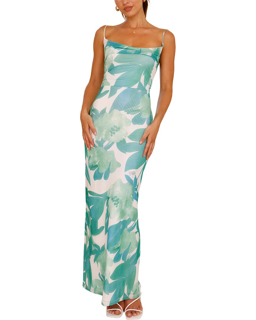Tazga Sleeveless Print Maxi Dress