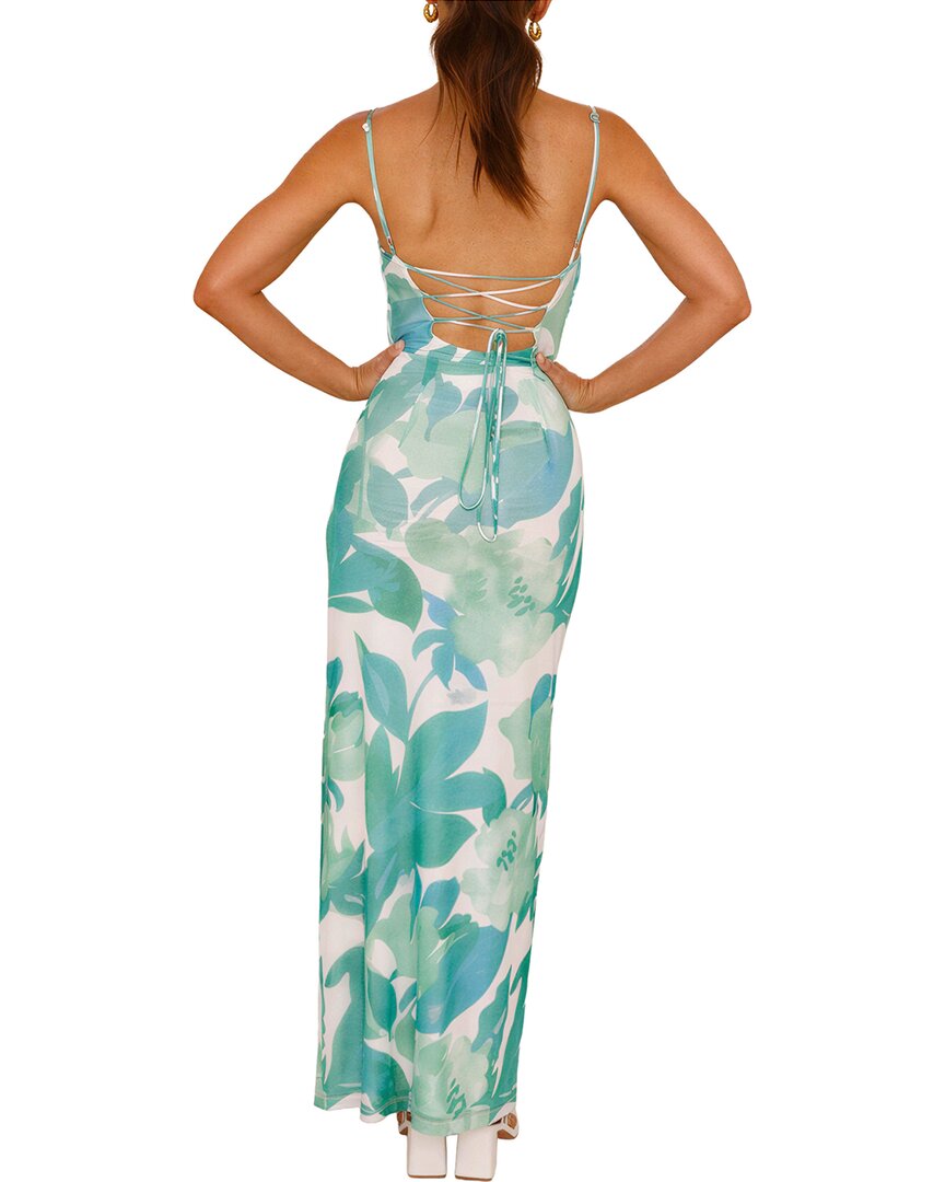 Tazga Sleeveless Print Maxi Dress
