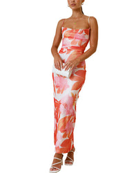 TAZGA Tazga Sleeveless Print Maxi Dress