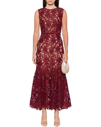Linda Charm Linda Charm Embellished Midi Dress