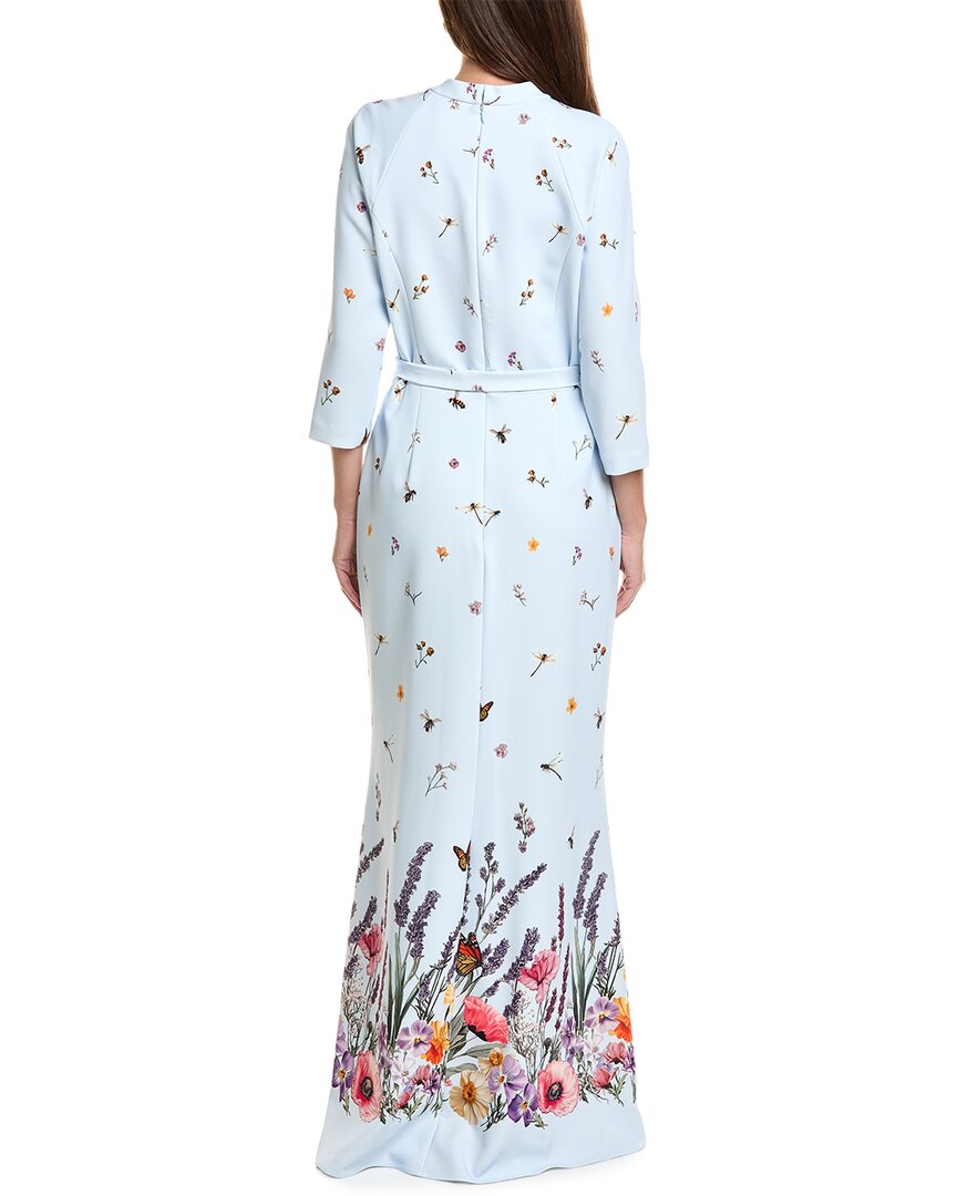 Teri Jon by Rickie Freeman Teri Jon By Rickie Freeman Crepe Border Print Gown