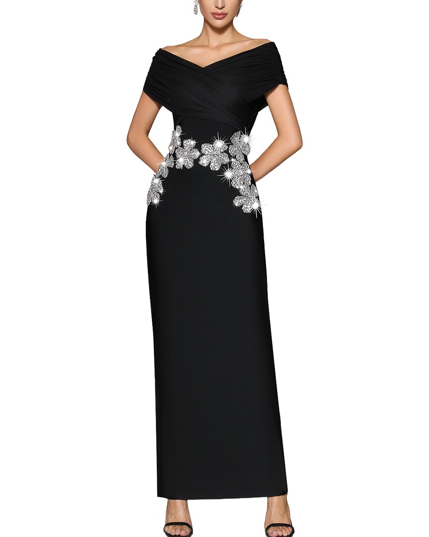 Ariel Tesoro Ariel Tesoro Embellished Maxi Dress