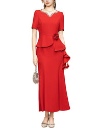 Lanelle Lanelle Solid Maxi Dress