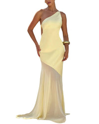 Dilireba One-Shoulder Maxi Dress