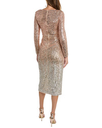 Badgley Mischka Ombre Sequin Cocktail Dress