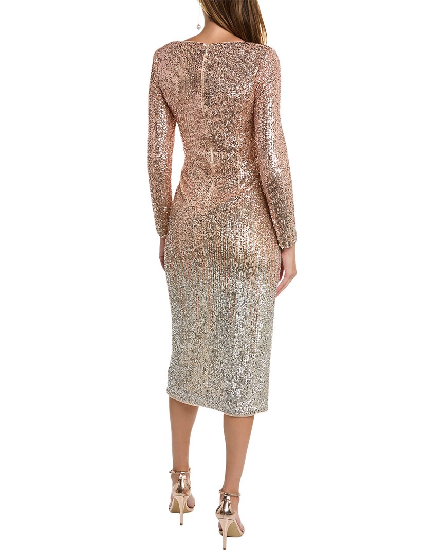 Badgley Mischka Ombre Sequin Cocktail Dress