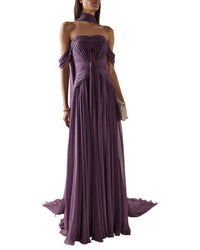 Linda Charm Linda Charm Off-The-Shoulder Maxi Dress