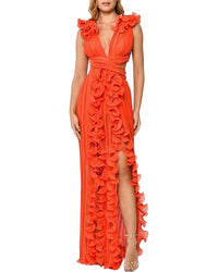 Mira Richi Womens Maxi Dress, 6, Orange