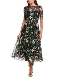 Teri Jon by Rickie Freeman Teri Jon By Rickie Freeman Embroidered Tulle Dance Dress