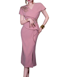 Burryco Short Sleeve Midi Dress