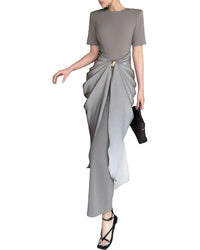 Burryco Short Sleeve Maxi Dress