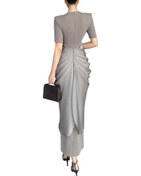 Burryco Short Sleeve Maxi Dress