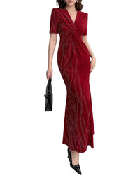 Burryco Short Sleeve Maxi Dress