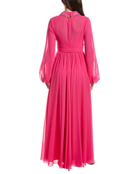 Badgley Mischka Badgley Mischka Floral Embroidered Shirt Dress
