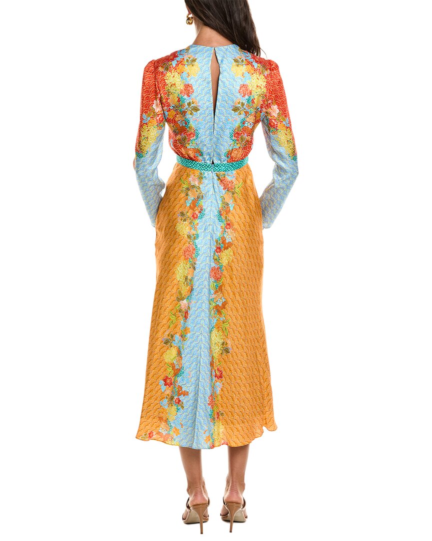 SALONI Saloni Claudia Crackle Stamped Silk Mini Dress