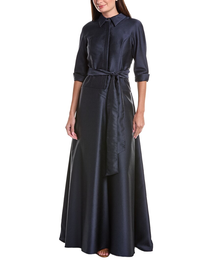 Teri Jon by Rickie Freeman Teri Jon By Rickie Freeman Mikado Shirt Drop-Waist Gown