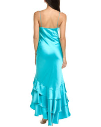 Ml Monique Lhuillier Lenora Satin Midi Dress